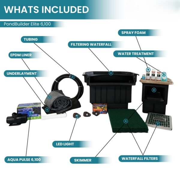 PondBuilder Elite 6100 25' x 30' PVC Pond Kit